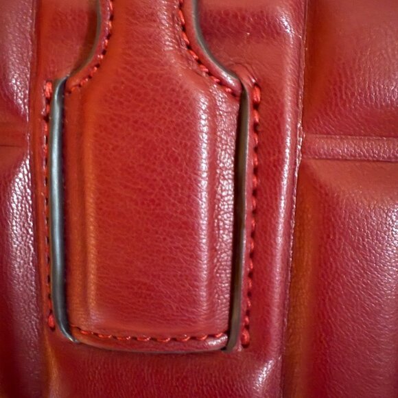 Calvin Klein Noa Quilted Vegan leather Burgandy Tote Bag - Picture 10 of 13